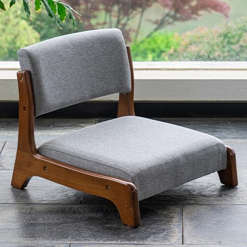 BTZHY Floor Chair Tatami Chair Japanese Style Upholstered Floor Chair Lazy Sofa Accent Meditation Floor Seat for Bay Window Living Room Bedroom