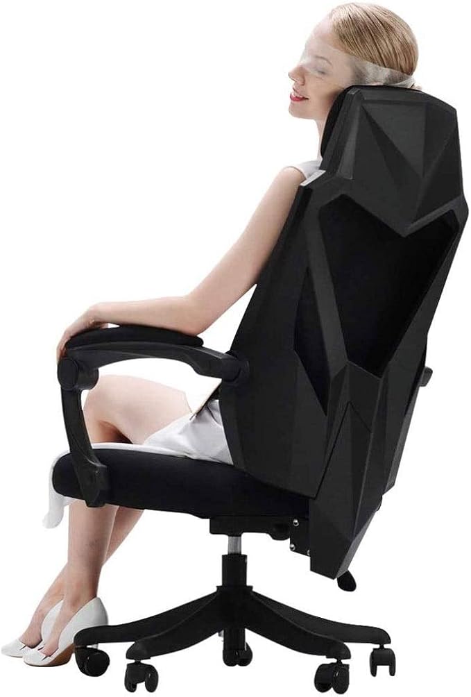 Office Chair Gaming Chair Computer Chair Home Reclining Office Chair Capacity Ergonomic Computer Mesh Recliner Executive Swivel Office Desk Chair Lumbar Support (Color : Wit)