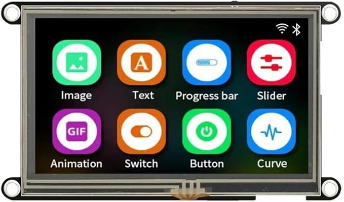 ESP32-S3 8M PSRAM 4M Flash 4.3-inch IPS 480 * 272 LCD Display Module with WiFi and Bluetooth Compatible for Auduino/Micropython/ESP(IPS Capacitive Touch)