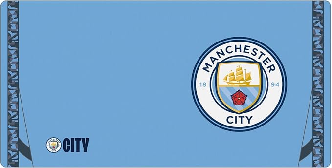 Head Case Designs Officially Licensed Manchester City Man City FC 2024/25 Home Crest Kits &amp Players 23.62 x 11.81 x 0.12 inches (600 x 300 mm) - L Gaming Office Desk PC Keyboard Mouse Mat Pad