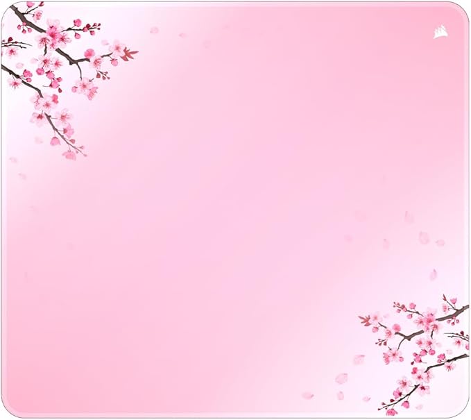 Corsair MM300 Large Cherry Blossom Anti-Fray Cloth Gaming Mouse Pad – 45cm x 40cm Textile-Weaved Cloth Anti-Slip Rubber Base Reinforced Stitched Edges – Navy
