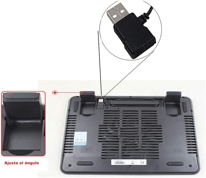 Gaming Laptop Cooler Single Fan Led Dual USB Port Laptop Cooling Pad with Stand Function for Laptop Cooler