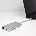 Best USB C Type C Hub 8-in-1 Ethernet 4K HDMI USB 3.0 Adapter for MacBook Pro Laptop