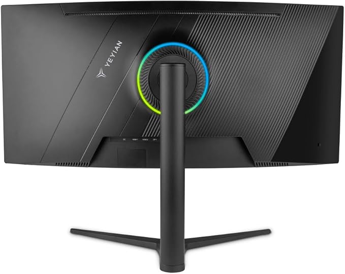 YEYIAN 34” Ultrawide Curved Gaming Monitor 180Hz 1ms WQHD 3440×1440 1500R VA Panel sRGB 129% DCI‑P3 92% FreeSync HDR10 HDMI×2 DP1.4×2 Tilt Adjustable