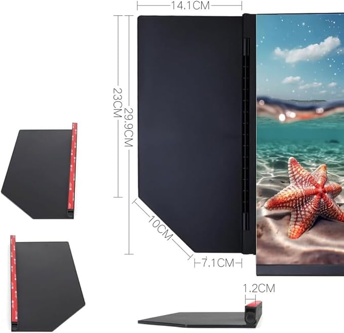 24-27 inch Monitor Hood Anti-Glare Sunshade 180 Adjustable Protects Eyes &amp Privacy for 24 inch LED Monitor