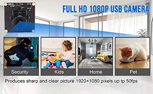 High Speed USB3.0 Camera Module High Definition 1280 * 1080@50fps 2MP Webcam Full HD 1080P USB Camera with IMX291 Sensor Plug&ampPlay USB Webcam for WindowsLinuxRaspberry Pi