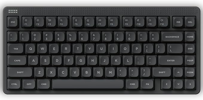 nuphy Node75 Wireless Mechanical Keyboard 75% Hot Swappable Custom Keyboard 82 Keys Computer Gaming Keyboards Supports Touch Gestures PBT Keycaps RGB Backlit Bluetooth/2.4GHz/USB-C