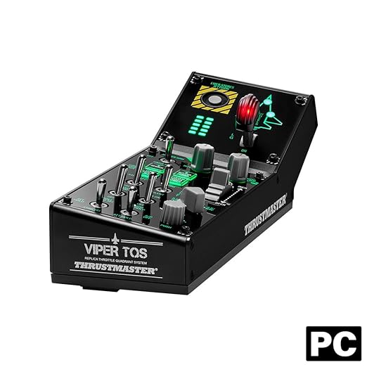 Thrustmaster Viper Panel: Backlit Control Panel For Use with Viper TQS or Standalone 43 Metal Action Buttons Jettison Trim Landing Gear Licensed by the U.S. Air Force (Compatible with PC)