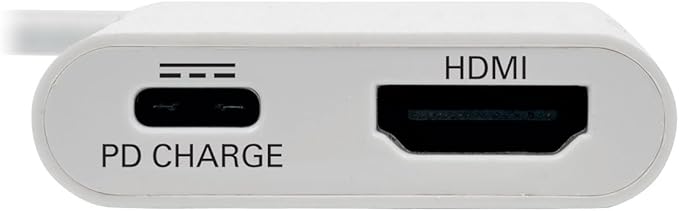 Tripp Lite USB C to HDMI Video Adapter Converter 4Kx2K w/ USB-C PD Charging Port Thunderbolt 3 Compatible USB-C USB Type-C USB Type C 6in (U444-06N-H4-C)