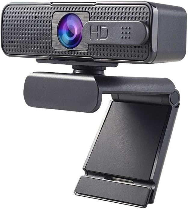 Webcam 1080p Cover Web Camera with Microphone for Computer Video Calling