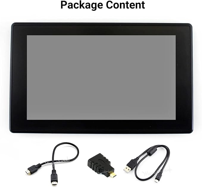 [Latest Version] Waveshare 7inch Capacitive Touch Screen LCD Monitor for Raspberry Pi 5 RPi 400 4 3 Model B Compatible with All Versions of Raspberry Pi Windows with HDMI/VGA Port with Case