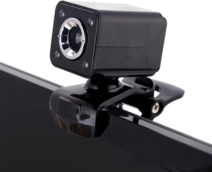 GIZNXBA Webcam with Microphone and Light 480P Streaming Webcam Auto Focus HD Light Correction Noise-Canceling Microphone for Creators Podcasters Meetings(Black)