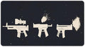 Handgun Mouse Pad Large Desk Mat Extended Keyboard Mouse Pad with Non-Slip Base and Stitched Edge Mouse Mat Desk Pad 30x16 Mouse Pads for Desk Home Office Gaming