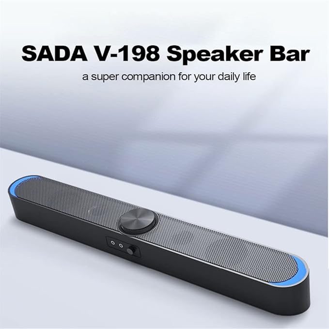 USB Powered Speaker Bar Portable Computer Speakers 3.5mm Audio Mic Plug Wired Soundbar Speaker for PC Tablet Laptop (Color : Black) (White)