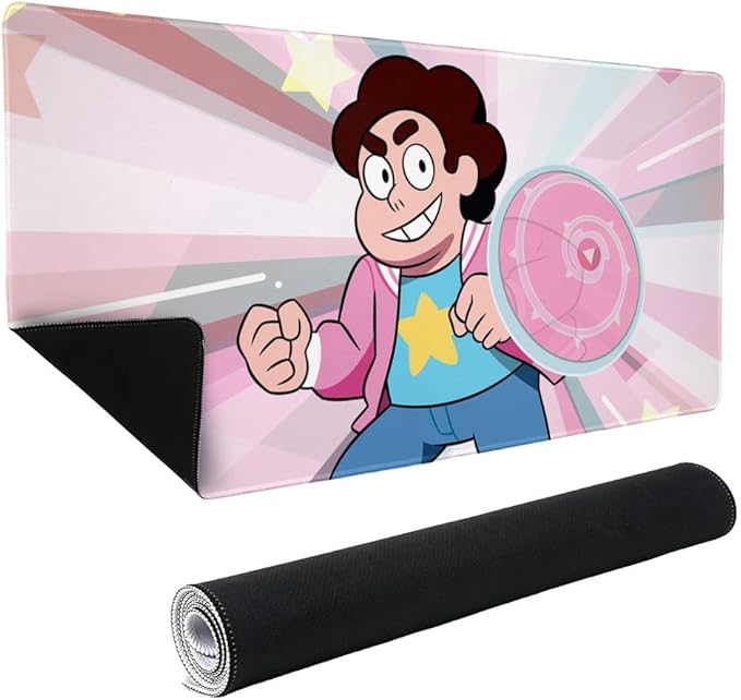 Steven Universe Steven Shield Large Gaming Mouse Pad Desk Mat with Stitched Edges Non-Slip Base for Gamer Home and Office 31.5 x 15.7