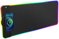 Charging RGB Gaming Mouse Pad - Wireless 15W Mousepad LED Extra Large Mouse Mat 80 * 30cm 10 Light Modes Gaming Room Accessories Computer Keyboard Mat Fast Charging Desk Mat for Gaming Black