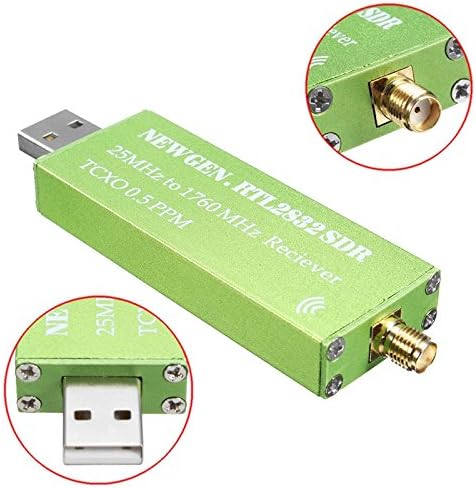 USB Adapter RTL-SDR RTL2832U + R820T2+ 1Ppm TCXO TV Tuner Stick Receiver Green 158888