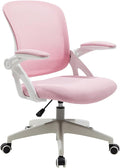 Mlaea Girl Bedroom Dressing Chair Breathable Desk Chair with Rolling Wheels Gaming Chair for Home Office Study(Size:47 * 45 * 85-95CMColor:Pink)