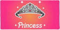 Princess Crown Tiara Pink Background Large Gaming Mouse Pad Desk Mat with Stitched Edges Non-Slip Base