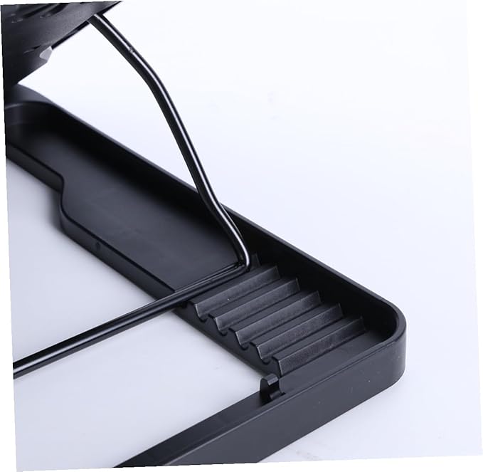 NUOBESTY Laptop Cooling Platform 5 Fans USB Powered Adjustable Stand Anti-Skid Laptop Cooler Base for Notebooks and Gaming Computers Black