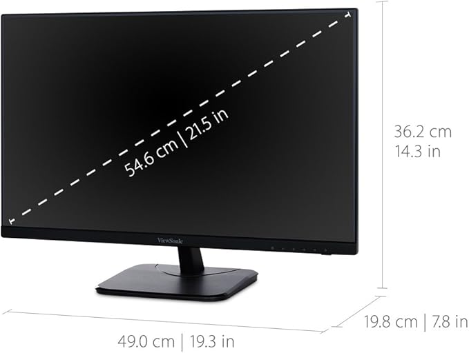 ViewSonic VA2256-MHD 22in IPS 1080p Monitor HDMI DisplayPort (Renewed)