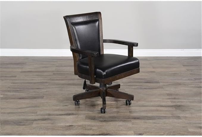 Sunny Designs Doe Valley Caster Poker Game Chair (Tobacco Leaf)