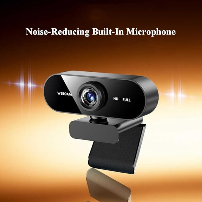 GIZNXBA USB Webcam with Microphone for Streaming Noise Cancellation Wide-Angle Lens Plug &amp Play USB Webcam for Laptop Desktop Streaming(4K)