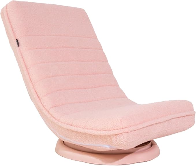 Floor Chairs for Adults with Back Support Adjustable in 3 Levels No Assembly Required Floor Gaming Chair The Bottom Can Rotate 360 Degrees for Home Apartment(Rose65.5 * 52.5 * 11CM)