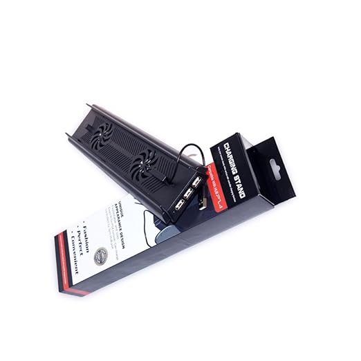 Holibanna Slim Cooling Fan Base Bracket for Cooling Radiator Game Console Vertical Stand 2 Built-in Fans and Hub