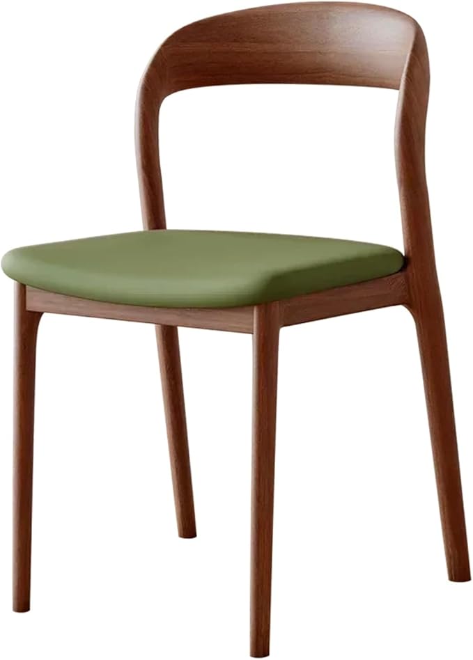 Adjustable Office Computer Chair with Armrest 1pcs Minimalist Modern Wooden Casual Kitchen Dining Chair Furniture Home(Green)