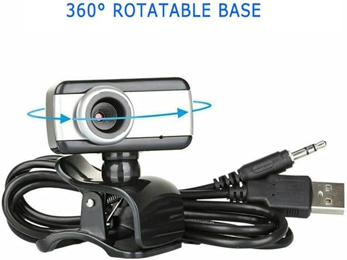 Webcam Mini Computer PC WebCamera with Microphone Rotatable Cameras for Live Broadcast Video Calling Conference Work