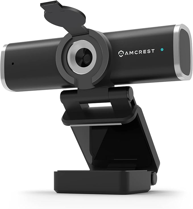 Amcrest 1080P Webcam with Microphone for Desktop Web Cam Computer Camera Streaming HD USB Web Camera for Laptop &amp PC with Privacy Cover Wide Angle Lens Superior Low Light (REP-AWC195-B) (Renew