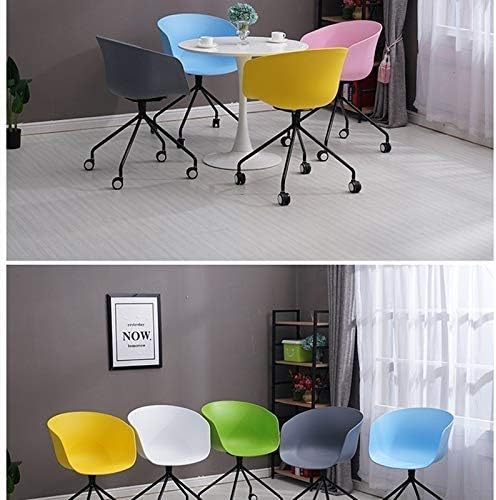 Gaming Chair Case for Dining Chair Study Chair Fabric Balcony Leisure Backrest Handrail Metal for Negotiations (Color : Black)