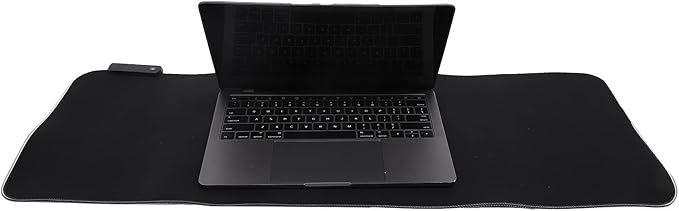 RGB LED Pad with USB Interface Thicken Rubber Gaming Mat 7 Color Breathing n Slip PC Laptop Notebook Computer