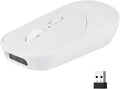 New Wireless Mouse Barcode Scanner 2-in-1 Design 2D Handheld Barcode Scanner with Wireless Mouse Functions for POS SystemStoreSupermarket Warehouse.(White)