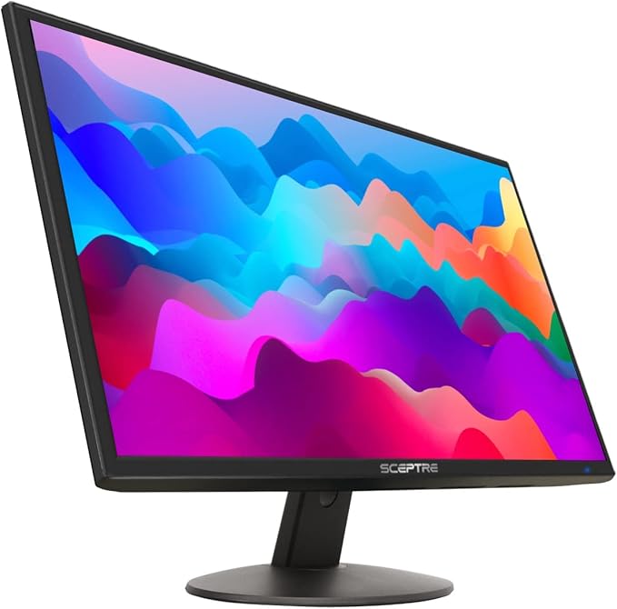 Sceptre E249W-19203R 24-inch FHD LED Gaming Monitor 2X HDMI VGA 75Hz Build-in Speakers Machine Black