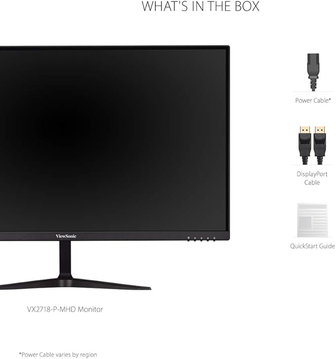 ViewSonic VX2718-P-MHD 27 Inch 1080p 1ms 180Hz Gaming Monitor with FreeSync Eye Care HDMI and DisplayPort