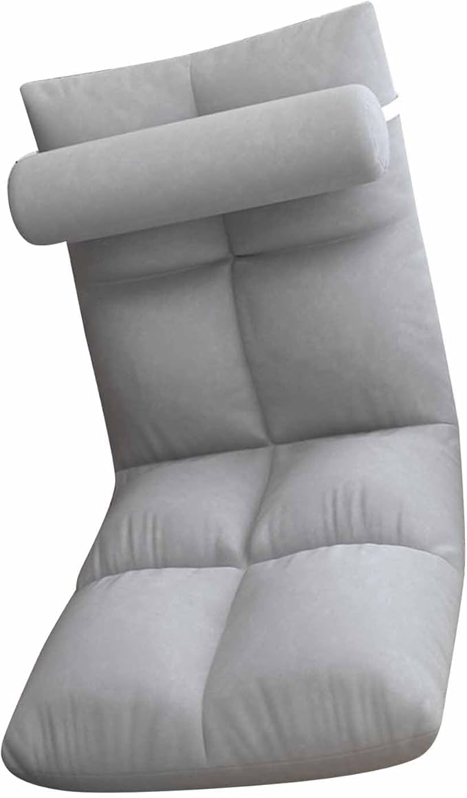 Floor Chair with Back Support Folding Sofa Chair Sleeper Bed Couch Recliner Floor Gaming Chair Meditation Chair for Adults (Gray)