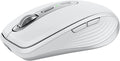 Logitech MX Anywhere 3S Compact Wireless Mouse Fast Scrolling 8K DPI Any-Surface Tracking Quiet Clicks Programmable Buttons USB C Bluetooth Windows PC Linux Chrome Mac - Pale Grey