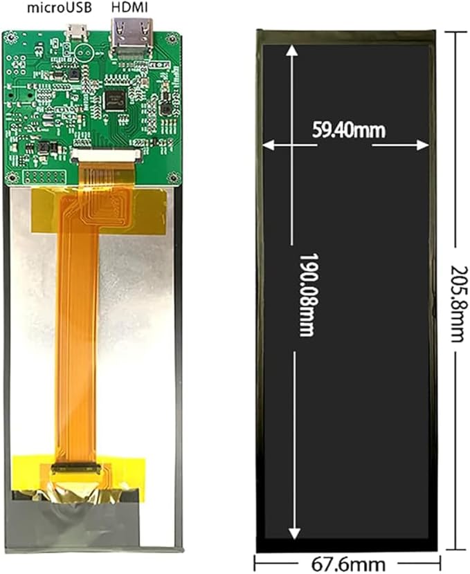 IPS Screen for Aida64 7.9 Inch Raspberry Pi PC CPU Sub Monitor GPU Rack Vehicle Mounted Fan Speed Analog Display with Drive Board 1280x400