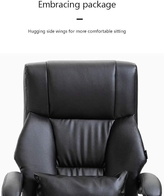 Office Chair Desk Chair Computer Chair Computer Chair Leather Desk Gaming Chair with Footrest Ergonomic Swivel Computer Desk Chair Height Adjustable Executive Office Chair Linkage Handrail with Movab