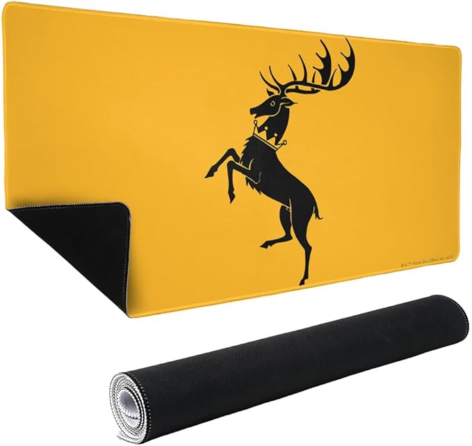 Game of Thrones Baratheon Sigil Large Gaming Mouse Pad Desk Mat with Stitched Edges Non-Slip Base for Gamer Home and Office 31.5 x 15.7