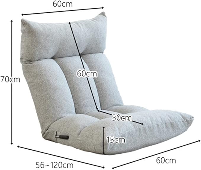 Office Chair Gaming Chair Computer Chair Floor Chair Adjustable Backrest and Headrest Folding Lazy Recliner Floor Seating Sofa Chair for TV Watching