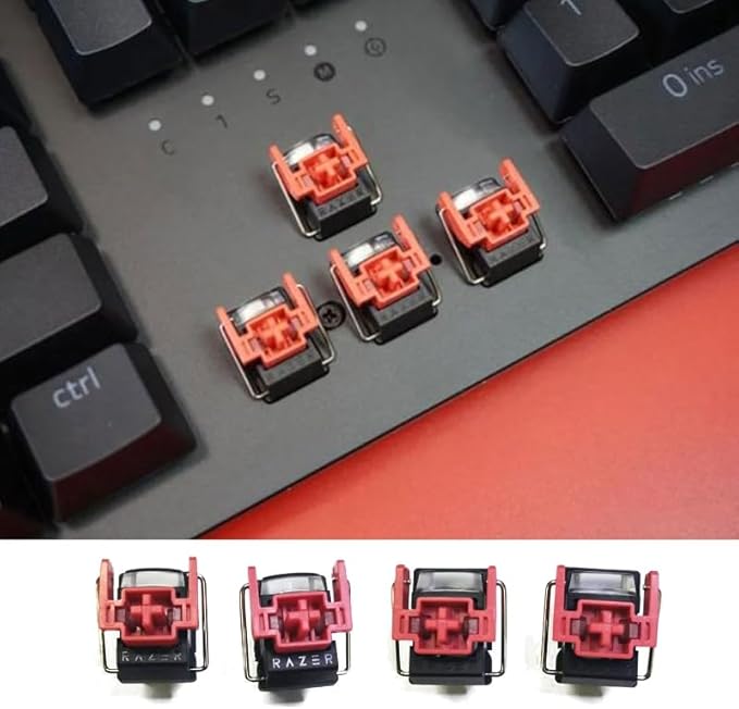 4Pcs V2 Slient Liner Optical Switches for Huntsman Gaming Mechanical Keyboard Hot Swap Switch Huntsman Gaming Keyboard V2 Linear Clicky