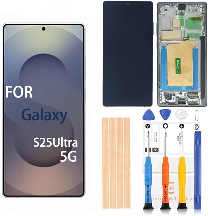 OEM 6.9 inch Super Amoled Digitizer for Samsung Galaxy S25Ultra 5G Screen Replacement SM-S938U S938U1 Touch Display Full HD Digitizer Assembl US Version with Black Frame(with Ultrasonic Fingerprint)