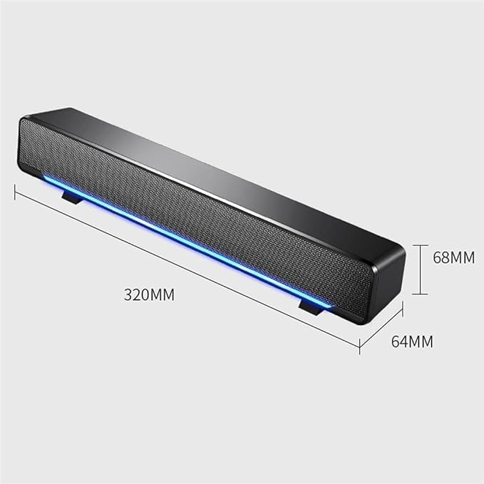 Computer Speakers for Desktop 3.5mm Audio + USB Wired Computer Speaker Stereo Subwoofer Powerful Music Player Bass Surround Sound Box for PC Laptop