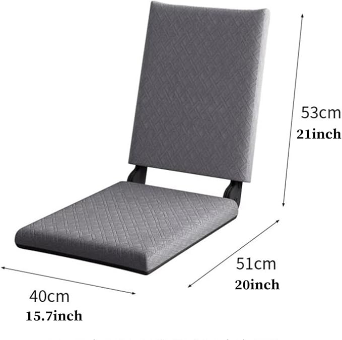 GIZNXBA Floor Chair Adjustable Meditation Chair Padded Floor Chair with 5 Adjustable Positions Folding Floor Gaming Chair Soft Floor Seat for Living Room Bedroom Yoga Room(/Green A)