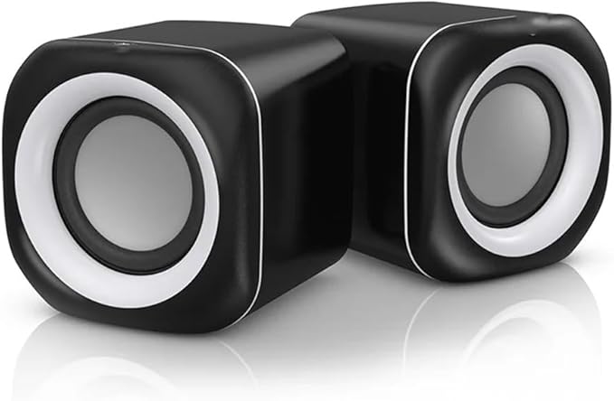 Computer Speaker for Laptop PC Subwoofer Wired Music Player Audio Speakers Deep Bass Sound Loudspeaker(E)