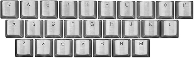 KPREPUBLIC teamwolf Stainless Steel MX Keycap Silver Color Metal keycap for Mechanical Keyboard Gaming Key Alpha Light Through Back lit (TeamWolf Alpha Key x1)