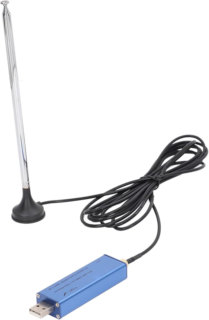 25-1760MHz Receiver Kit SDR Radio USB Dongle Receiver with Antenna and Socket for Scanner